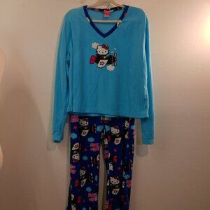 Hello Kitty Fleece Pajama Set Women size XL
